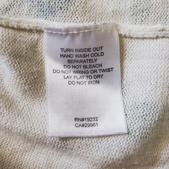 Crop Beaded Sequined Vintage Sweater 90's Florals - Picture 6 of 7